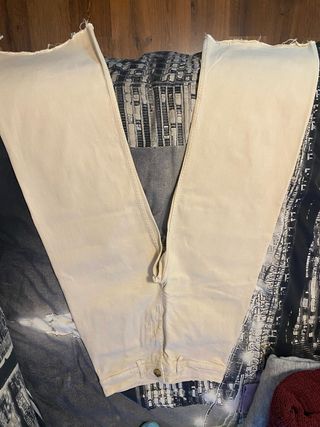 Pantalón ancho beige