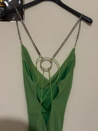 Mini abito schiena scoperta strass