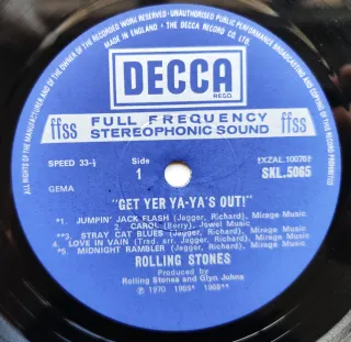 LP 1970 🇬🇧 ROLLING STONES 'GET YER YA-YA'S OUT!