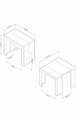 Mesa de comedor extensible madera