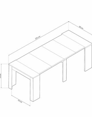 Mesa de comedor extensible madera