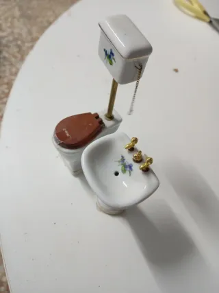 Miniatura bagno per casa delle bambole