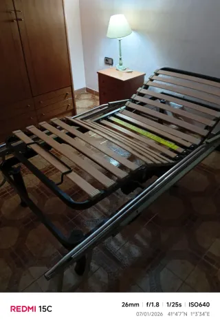 Cama Articulada Metálica con colchón de latex