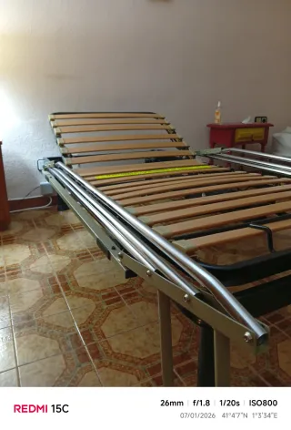 Cama Articulada Metálica con colchón de latex