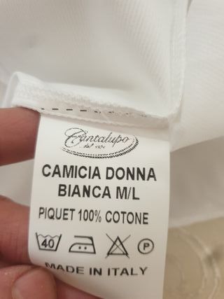 Camicia donna 100% cotone piquet.  Made in Italy