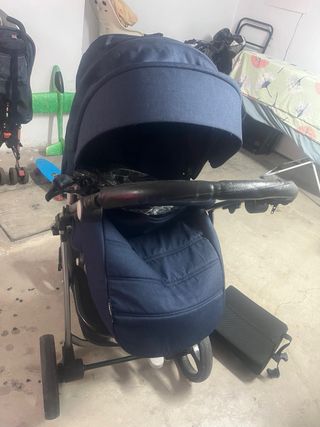 Carrito de bebé 3 piezas azul