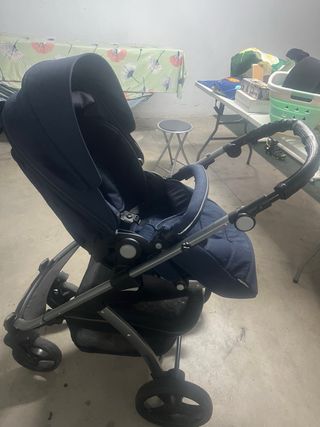 Carrito de bebé 3 piezas azul