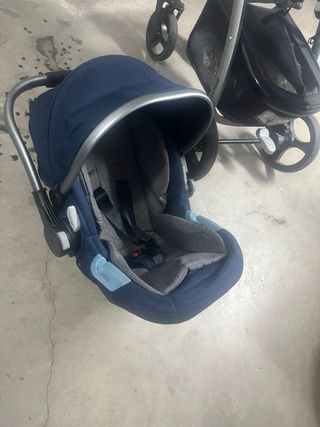 Carrito de bebé 3 piezas azul