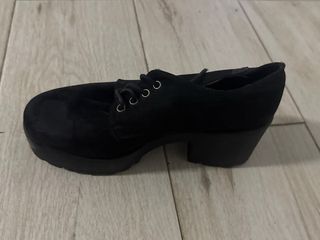 Zapatos Oxford Negros Gamuza Talla 39