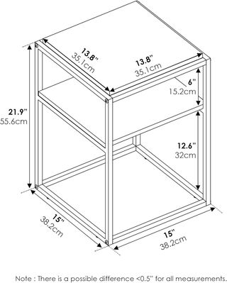 2 Mesitas Auxiliares Furinno Apilables