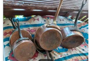Ollas antiguas de cobre francesas/suizas
