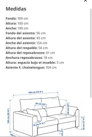 Sofá cama gris extensible.