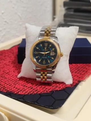 Reloj poedagar Hombre Dorado y Plateado
