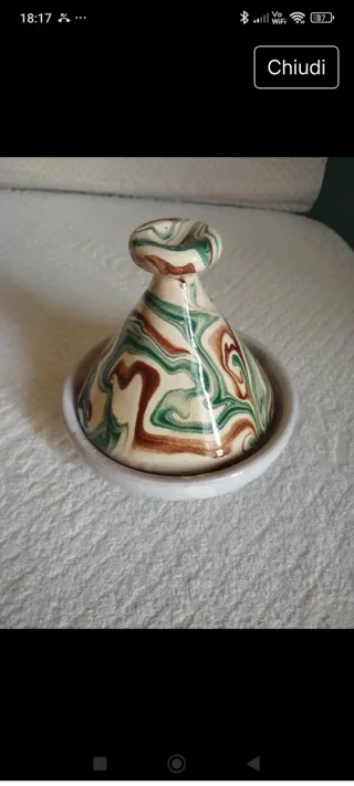 Tajine in ceramica con decoro