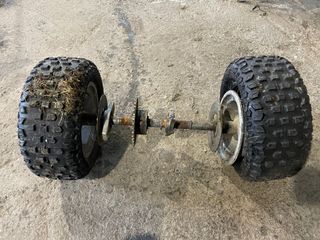 Eje Quad Kart con Ruedas y Piñón