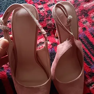 Zapatos tacón rosa pastel T.39