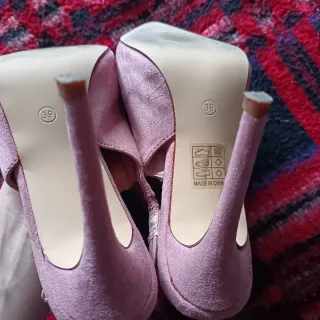 Zapatos tacón rosa pastel T.39