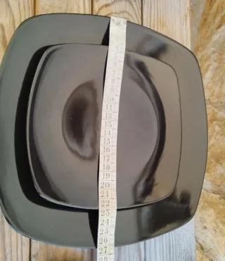 Vajilla Ikea Negra Porcelana