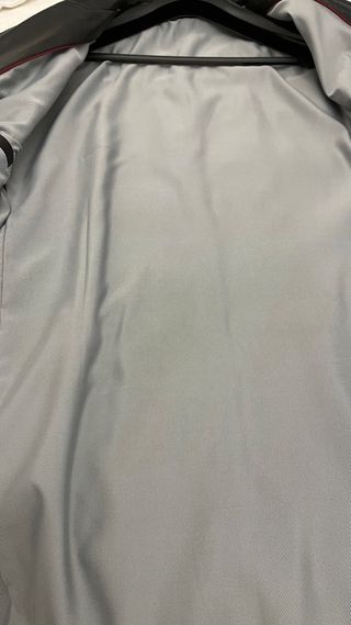 Chaqueta de piel hombre larga negra