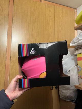 Casco de esquí rosa para niña