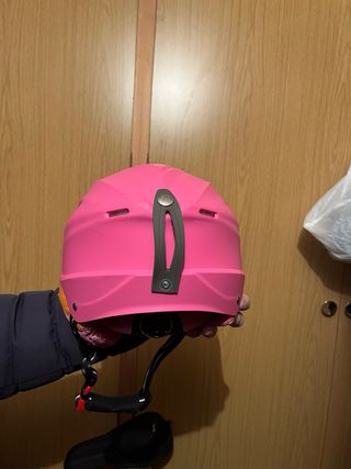Casco de esquí rosa para niña