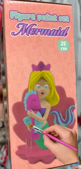 Set Pittura Statuetta Sirena 20cm