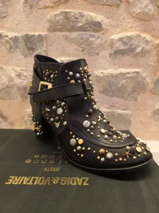 Botines Zadig & Voltaire negros con estrellas