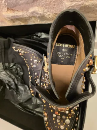 Botines Zadig & Voltaire negros con estrellas