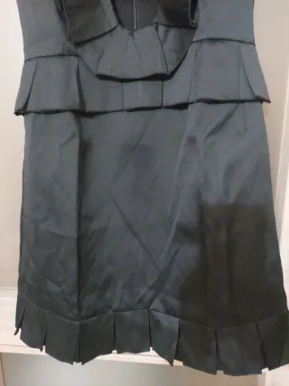 Vestitino nero con rouches di petto misura 45cm