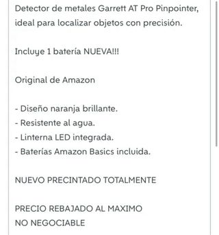 Garrett ATPRO Detector de metales PRECINTADO NUEVO
