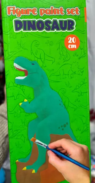 Set Pittura Statuetta Dinosauro 20cm