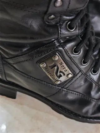 Stivali donna vera pelle nero