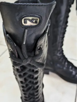 Stivali donna vera pelle nero