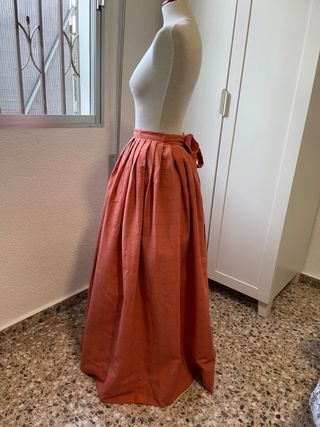 Falda regional coral/naranja