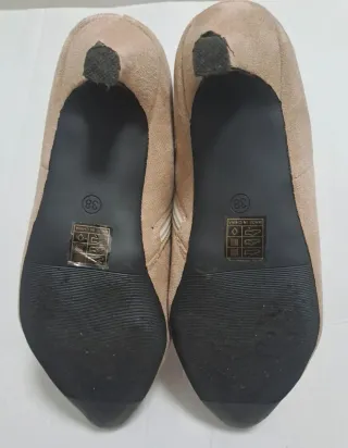 Stivaletti donna camoscio beige tg.38