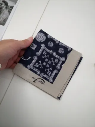 Fazzoletto Beige/Blu