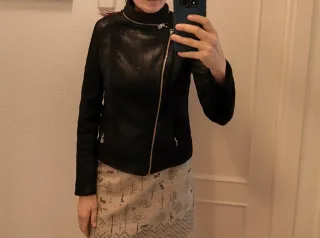 Cazadora Biker Desigual Negra Talla 38