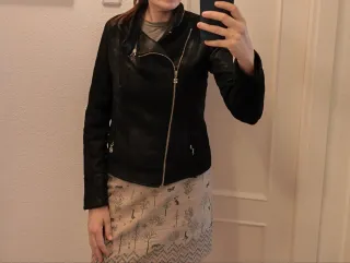 Cazadora Biker Desigual Negra Talla 38