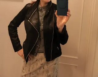 Cazadora Biker Desigual Negra Talla 38