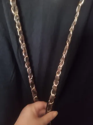 Cárdigan negro lana fina con cadena