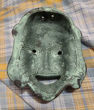 Máscara Griega Bronce Antigua