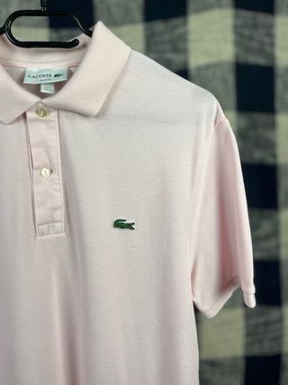 Camisa Polo Lacoste Slim Fit Rosa