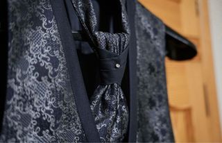 Traje de Novio Roberto Vicentti Negro/Plata