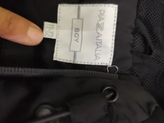 Giacca bambino nera con cappuccio