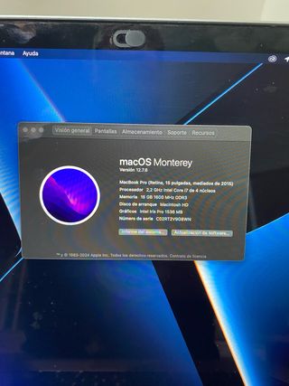 MacBook Pro 15 i7 16GB RAM | BATERIA NUEVA