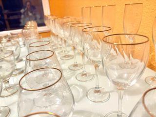 Lote de copas y vasos de cristal