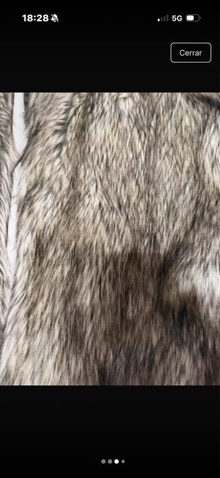 Chaqueta pelo marrón y negra