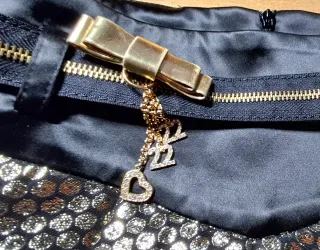 Falda Maggio Negra y Dorada Talla Única