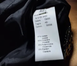 Falda Maggio Negra y Dorada Talla Única