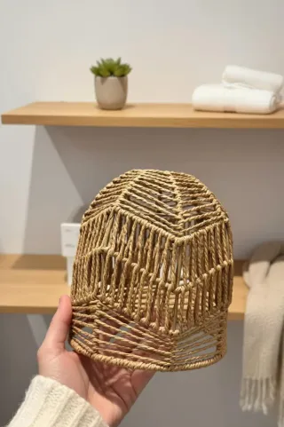 Tulipa lámpara yute/mimbre